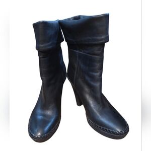 Nike Air - G Series Elegant Black Mid Calf Leather Boots Women's Size 7.5